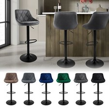 2/4/6x Chaise de bar pivotante tabouret comptoir couleour et matériau au choix