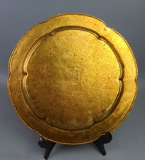 10.2 "Chine plateau de barre de disque en cuivre plaqué or