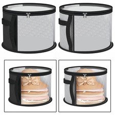 Sac à Chapeau Rond Pliable Rangement Pratique pour Chapeaux et Essentiels de Vo