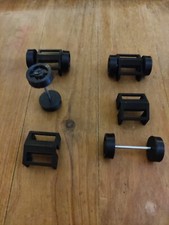 Lot 4 roues et supports pour