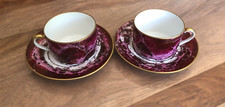 2 Cups Lazeyras Limoges Coffee Tea Fully Handmade