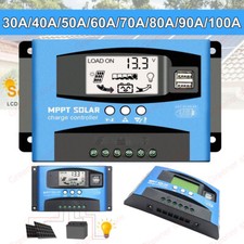 MPPT 30A-100A Panneau solaire Régulateur Batterie Contrôleur charge Auto 12V/24V