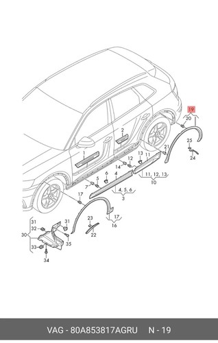 Audi rear left - fy, wheel