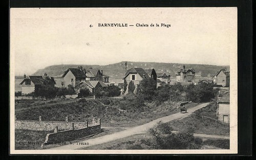 Cpa barneville chalets la - cpa, barneville,