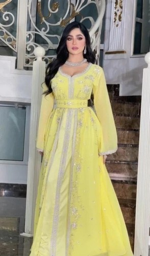 Caftan jaune vente - vente, georgette