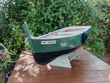 Rare wooden model fishing boat, sardine annex Brittany (56cm)