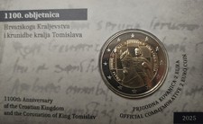 2 Euro Coincard Croatia Croatia 2025. Coronation of King Tomislav.