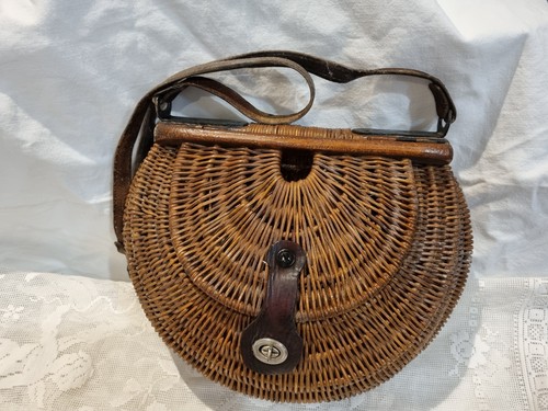 Très ancien panier pêche - ancien, de