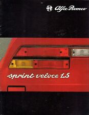 Alfa Romeo Alfasud Sprint Veloce 1.5 1979-1982 UK Market Sales Brochure