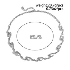 Mens Punk Metal Chain Necklace Y2K Hip Hop Necklace Choker Jewelry Accessory