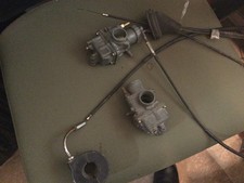 Vintage Kawasaki 125 enduro carbs + cables