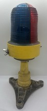 Antique Blue And Green Airport Airplane Aviation Runway Lamp (Holophane)