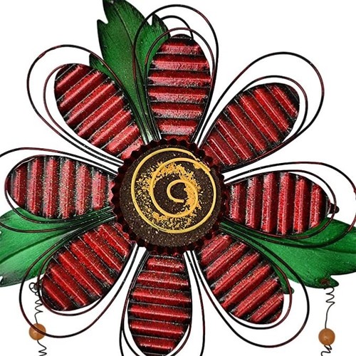 Metal flower welcome door sign - flower,