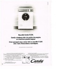 ADVERSSTISING 1972 CANDY Washing Machine Washing Machine ADVERTISEMENT