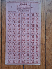 rationnement - carte de pain