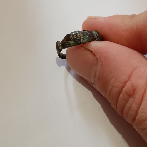 Bague ancienne laiton - bague, en