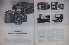 PUBLICITÉ DE PRESSE 1979 LE KONICA FS1 APPAREIL A MOTEUR INCORPORÉ - ADVERSITING