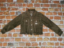 Chevignon Vintage Dames Western Cow-Girl Veste en Cuir Sauvage Gr : XL Pointe