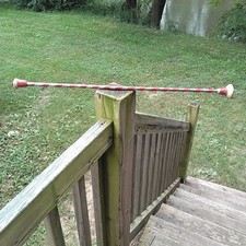 Vintage Marching Band Chrome Rubber Twirling Baton Stick Majorette OLD ESTATE