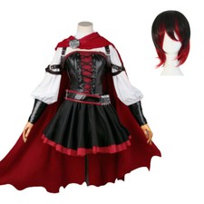 Women's Rose Cosplay Costume Wig with Cloak and Belts Halloween