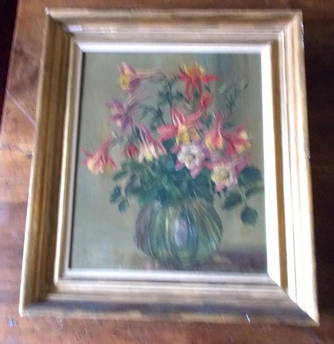 Huile sur toile bouquet - toile,