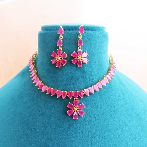 Parure collier boucles - collier,