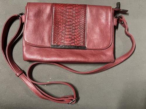 Sac main cuir rouge bordeaux - a,