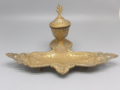 Encrier porte plume bronze - porte,