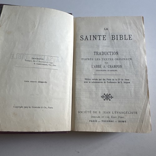 Sainte bible numéro 565 - la,
