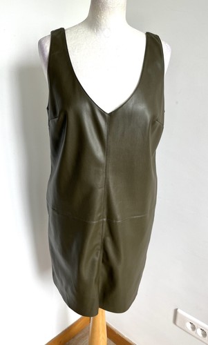 Robe t38 faux cuir kaki - robe,