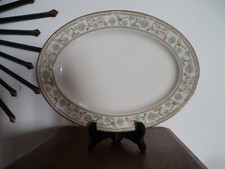 Plat ovale porcelaine Noritake Ivory China décor Miyoshi Japan vintage - 35 cm