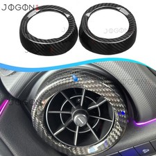 Pair Real Carbon Console Side Vent Decor Ring Trim For Hyundai N Line Kona N 22+