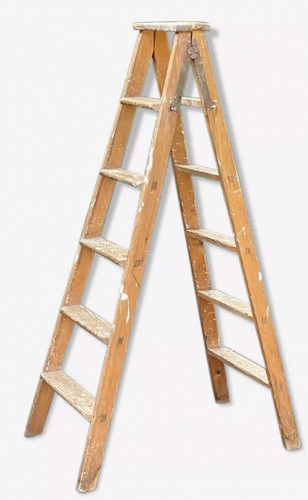 Ancien escabeau echelle - escabeau,
