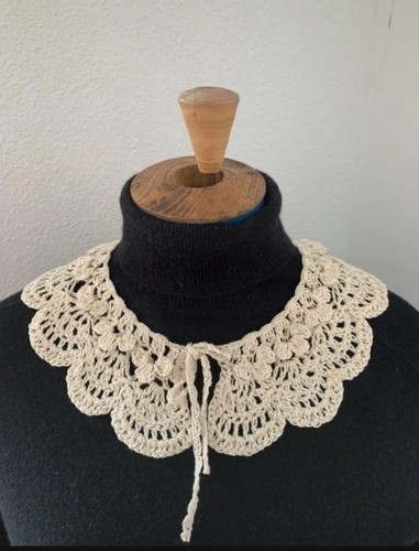 Col dentelle fait main - , crochet