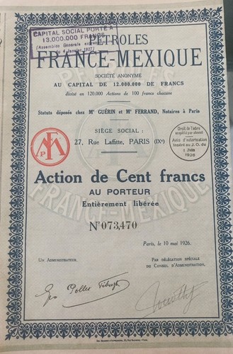 Ancien titre action - ancien,