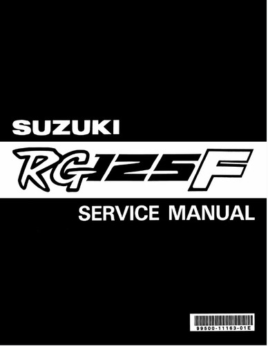 Suzuki rg125γ 99 - rg125Γ, service