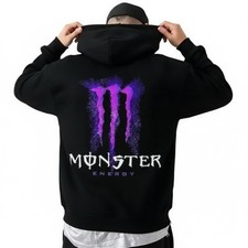 Retro Monster Energy purple back print Design Hoodie S-5XL