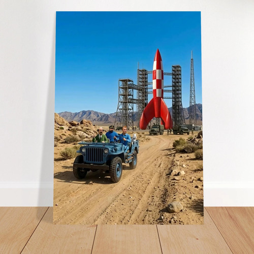 Vintage poster tintin story - vintage,
