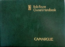 1979 Rolls-Royce CAMARGUE ~ Owner's Handbook Instruction Operation MANUAL ~ 1987