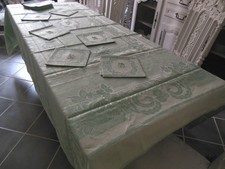 Antique Art Deco Linen Tablecloth and 12 Towels New Condition Mono MR