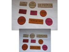 LOT DE 9 JETONS PUBLICITAIRES EN BOIS  UN PREMIER  BERGER PERNOD BIERE DE L'ARC