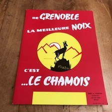 old advertising N25 cardboard walnuts grenoble the chamois 