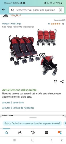 Poussette canne triple - canne,