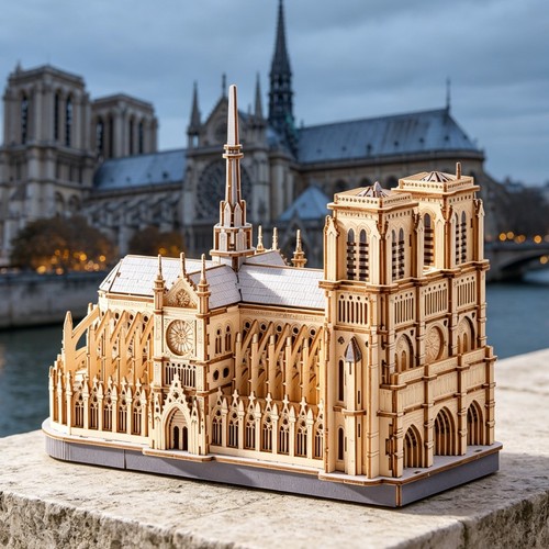 Rokr wooden puzzle paris - 3d,