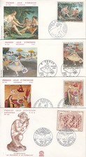 FRANCE, Sc FDC,  # 1273-76 " TABLEAUX PEINTRES, 1970 "