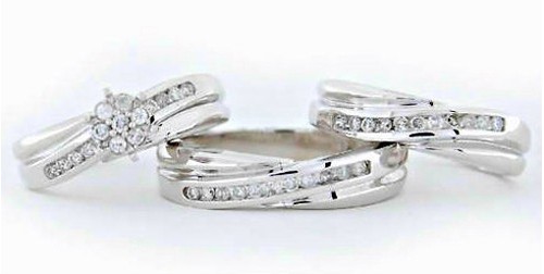 14k blanc diamant lui - or,