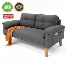 Canapé 2 places gris - 🛋️,