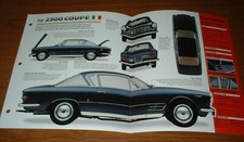 1964 FIAT 2300S COUPE SPEC SHEET BROCHURE INFO PHOTO 2300 S 61 62 63 64-68