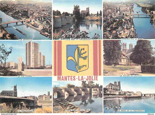 Carte postale mantes la - carte,