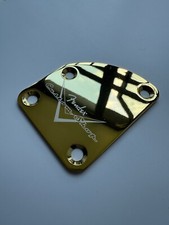 Gold Fender Stratocaster Telecaster Etched Custom Shop PLATED Guitar Neck Plates